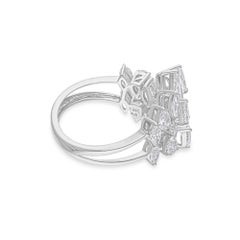 2.25 Carat SI/H Pear Marquise Shape Diamond Ring 18 Karat White Gold Jewelry
