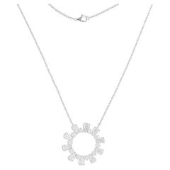 2.25 Carat SI/H Pear Round Diamond Pendant Necklace 14 Karat White Gold Jewelry