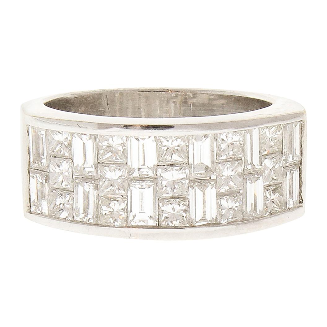 2.25 Carat Total Princess Cut Diamond Cocktail Ring in 18 Karat White Gold