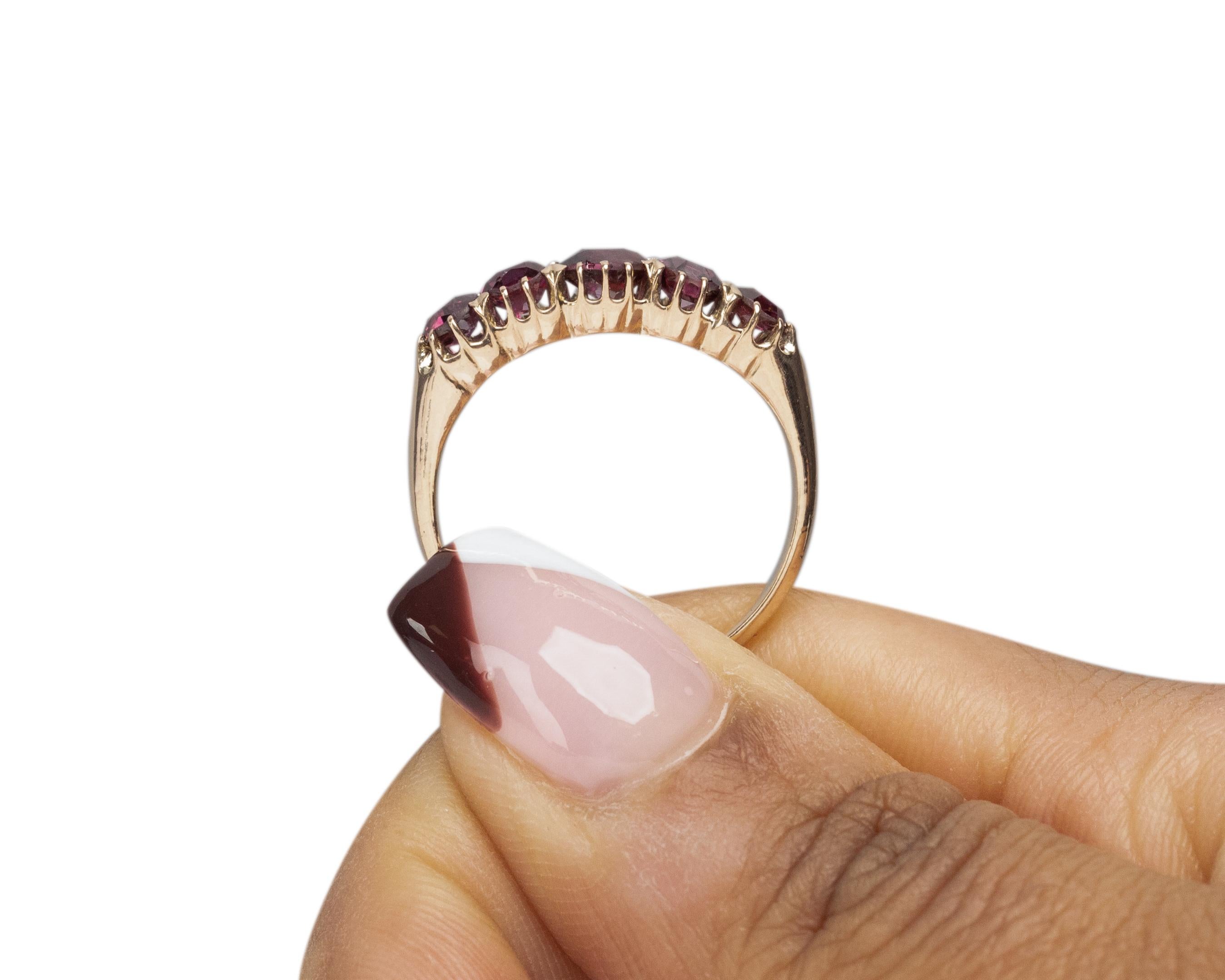 2.25 Carat Victorian Rubies 14 Karat Rose Gold Engagement Ring, VEG#1811 3