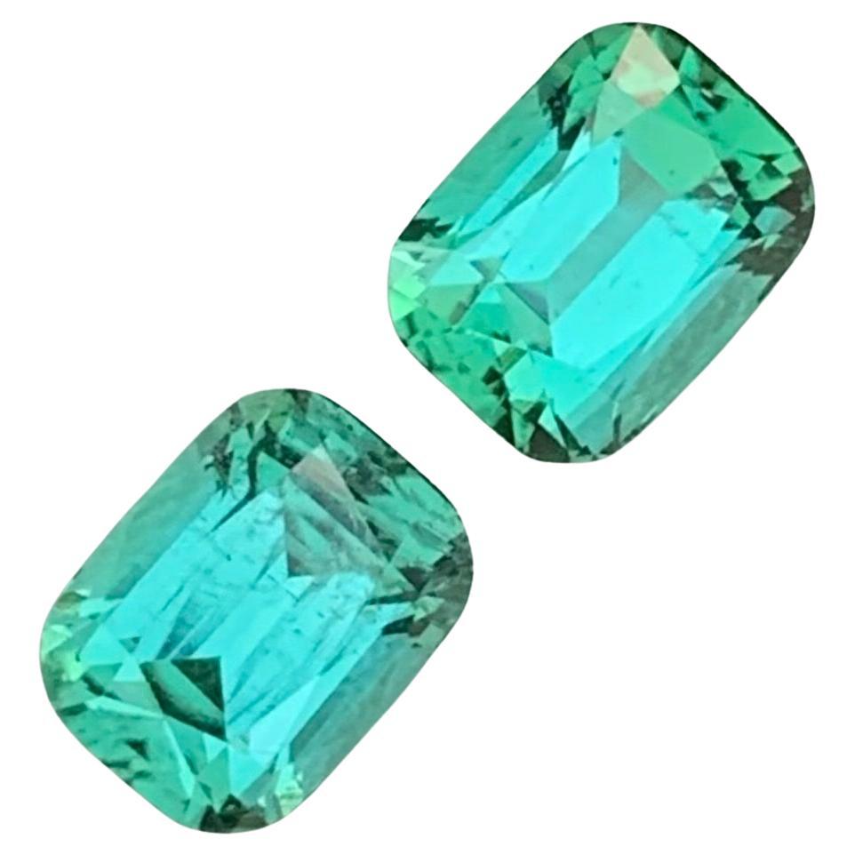 2,25 Quilates Pareja Turmalina Verde Azulada Piedra Natural Para Pendientes Joyería en venta