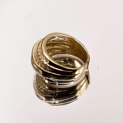 2.25 Carats Diamond 14k Multi Row Ring