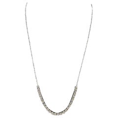 2,25 Karat Diamant-Tennis-Halskette 14 Karat Weißgold 18''