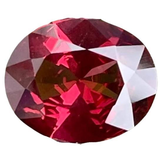 2.25 Carats Reddish Loose Garnet Stone Oval Cut Natural Tanzanian Gemstone For Sale