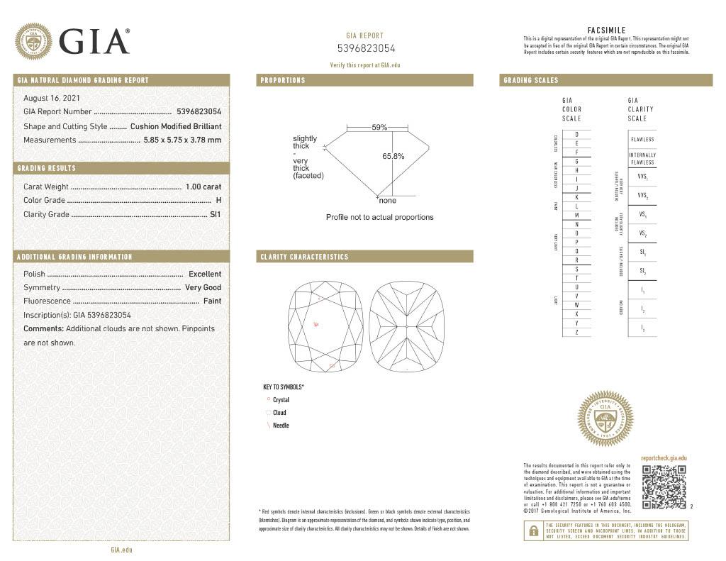 2.25 Carats Total GIA Certified Stud Earrings Halo 18K White *Natural Diamonds* For Sale 5