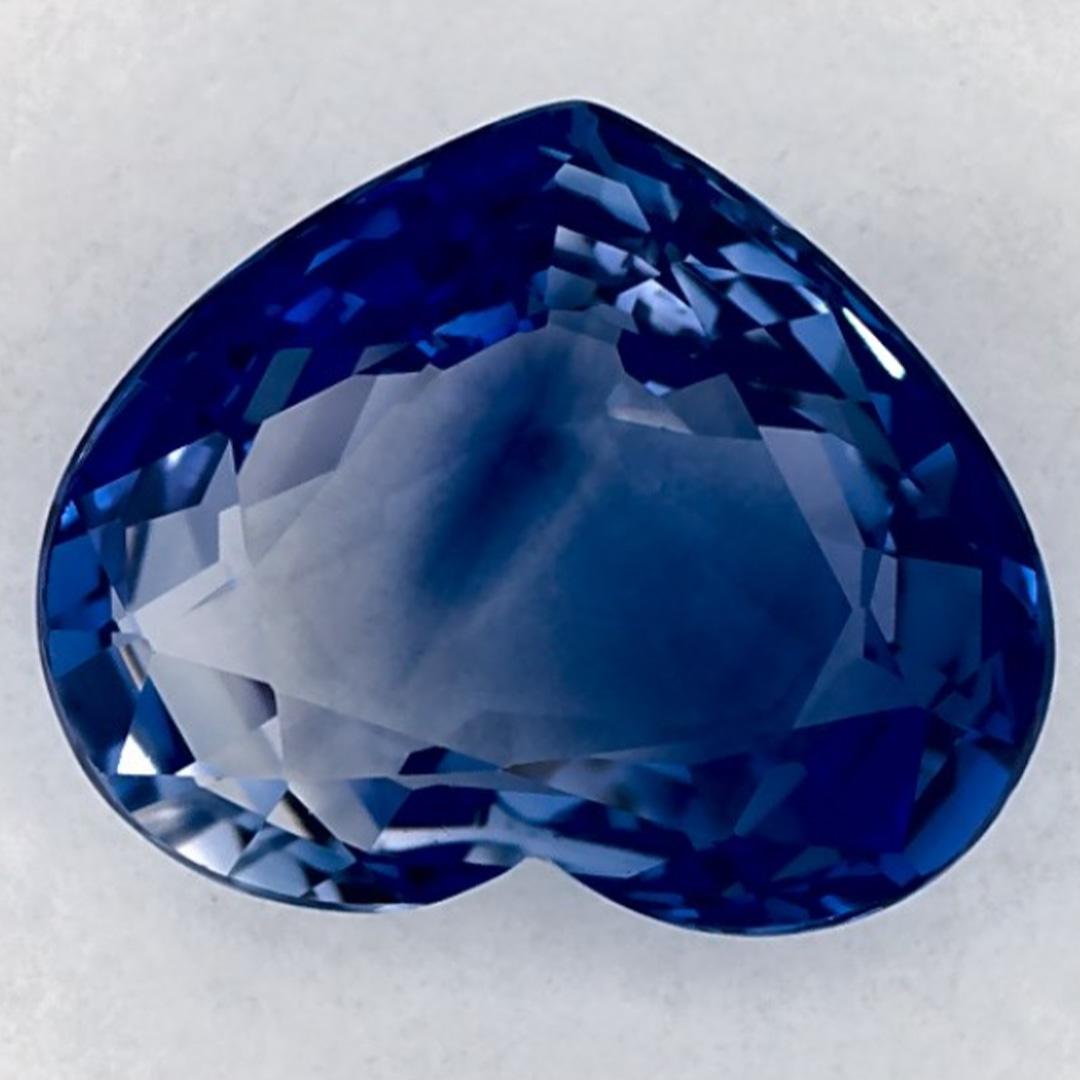 2.25 qt Zafiro Azul Corazón Gema Suelta Corte de corazón en venta