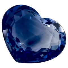 2.25 Ct Blue Sapphire Heart Loose Gemstone