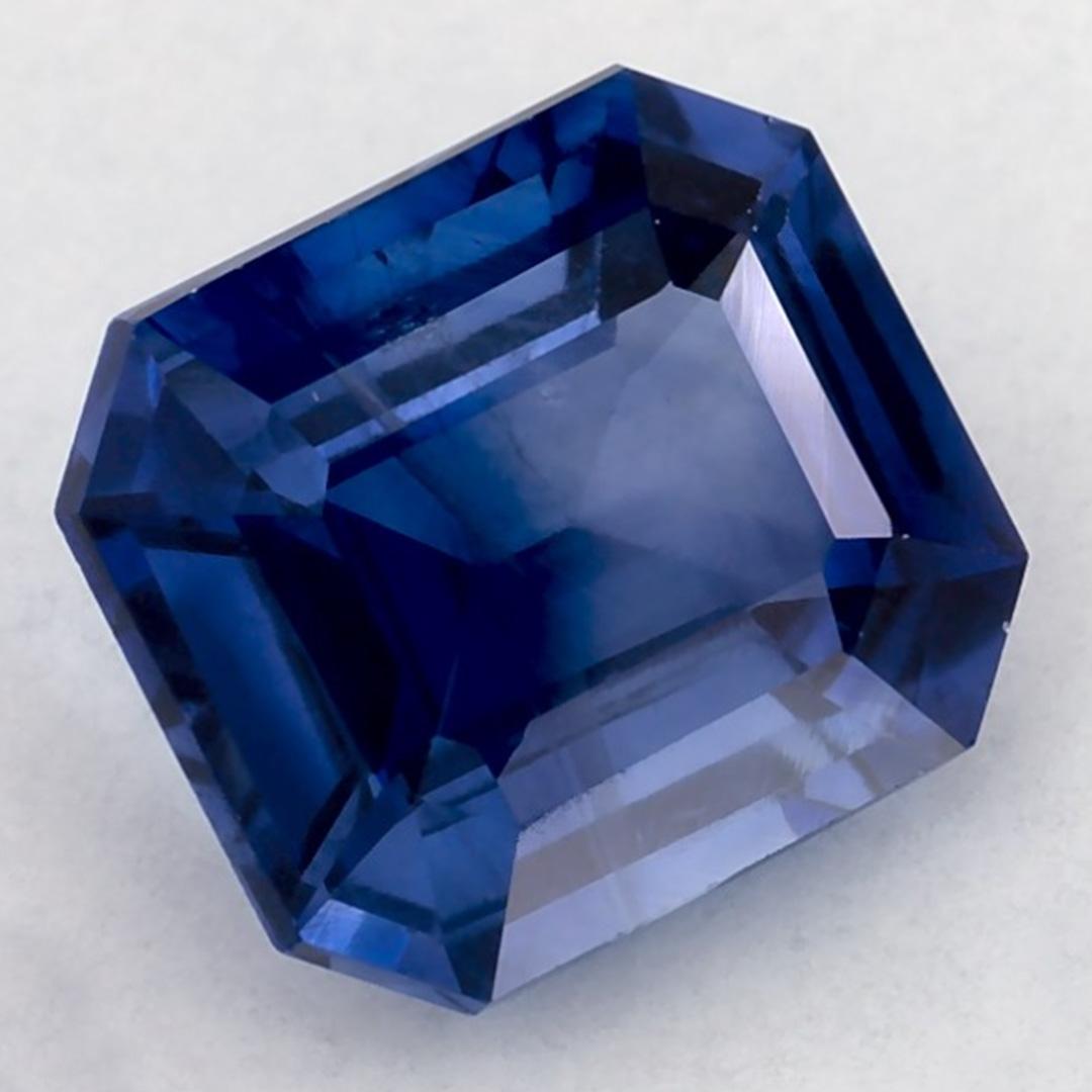 2.25 Ct Blue Sapphire Octagon Cut Loose Gemstone In New Condition For Sale In Fort Lee, NJ