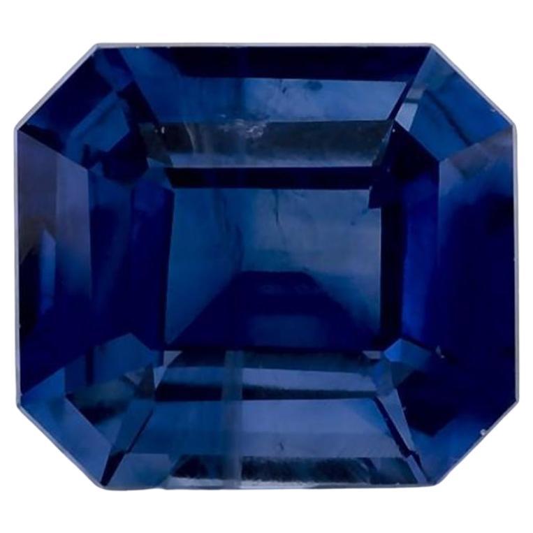 2.25 Ct Blue Sapphire Octagon Cut Loose Gemstone For Sale