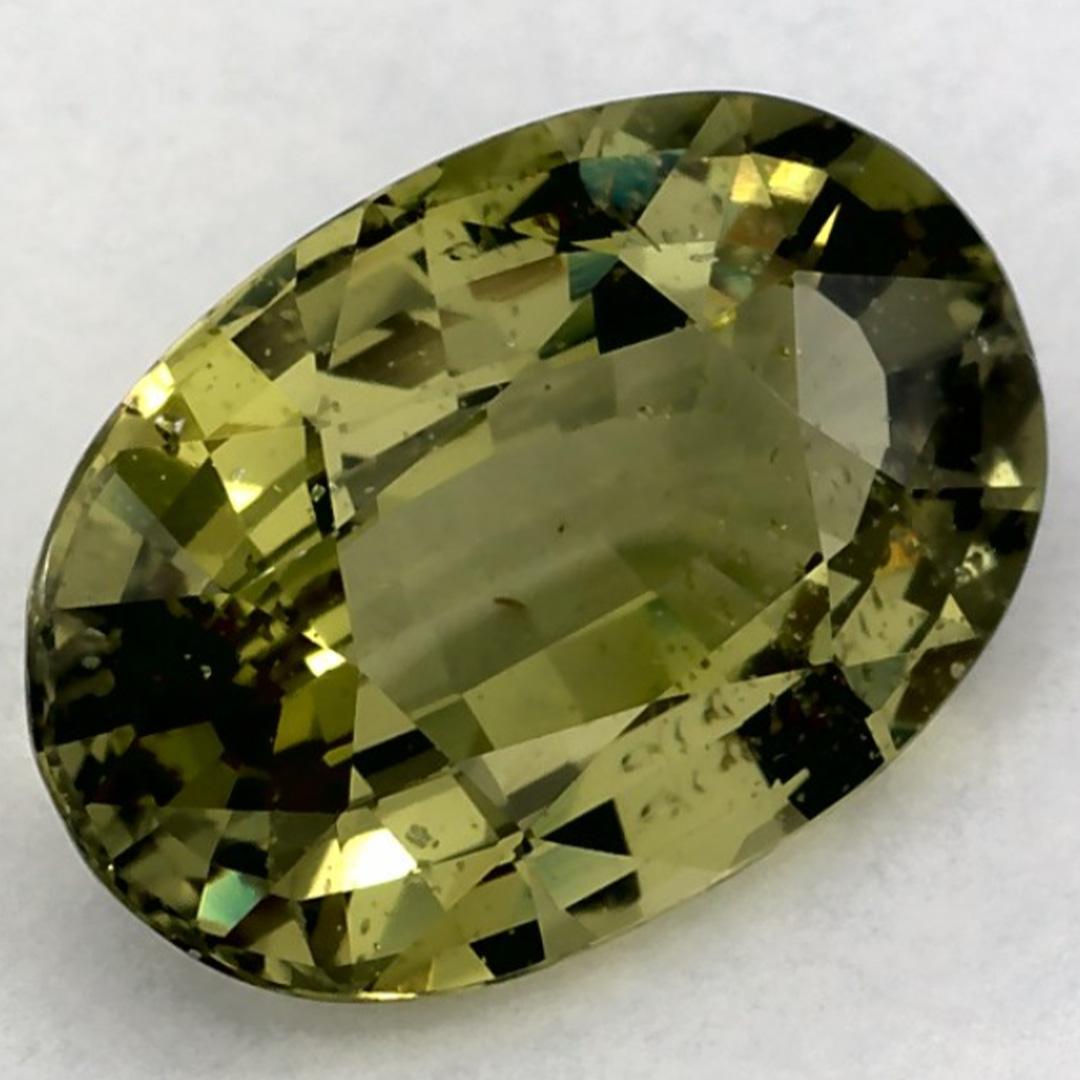 Taille ovale 2.25 Ct Green Sapphire Oval Loose Gemstone (Saphir vert ovale en vrac) en vente