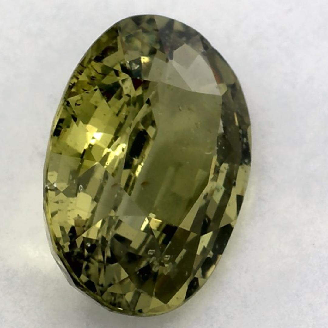 2.25 Ct Green Sapphire Oval Loose Gemstone (Saphir vert ovale en vrac) en vente 2