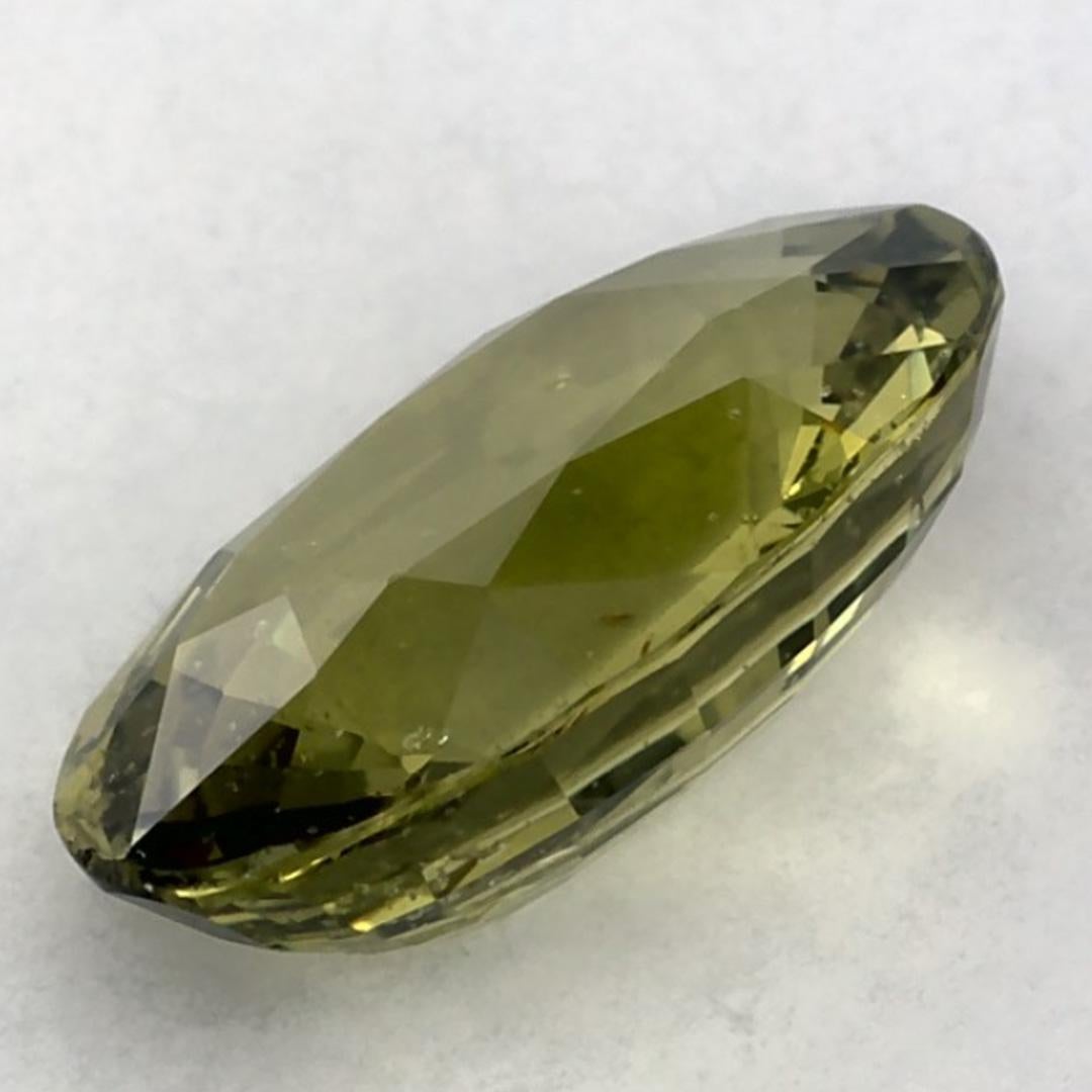 2.25 Ct Green Sapphire Oval Loose Gemstone (Saphir vert ovale en vrac) en vente 3