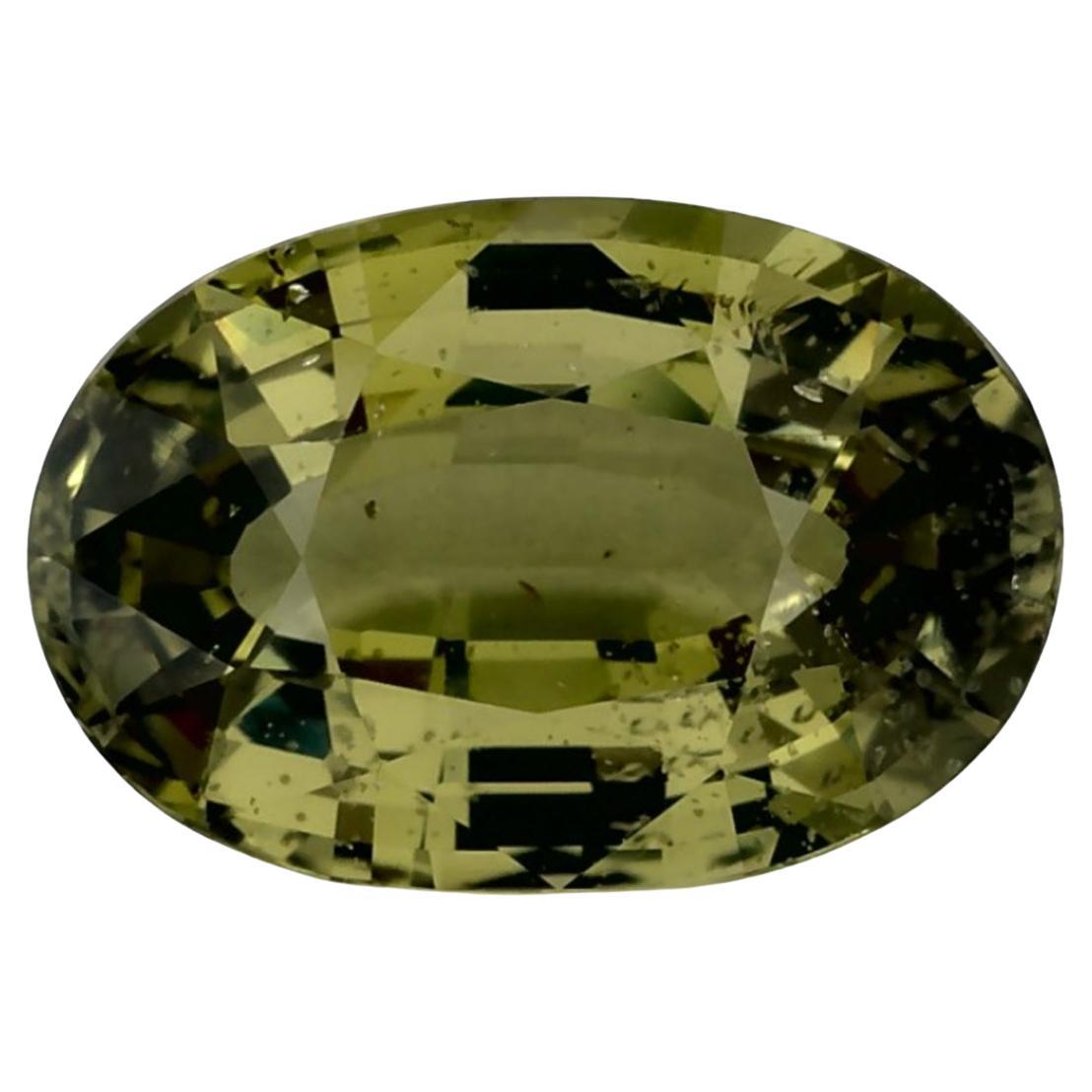 2.25 Ct Green Sapphire Oval Loose Gemstone (Saphir vert ovale en vrac)