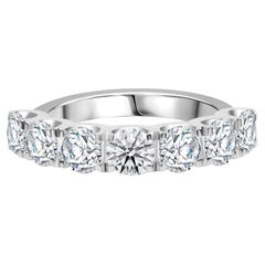 2,25 Karat Naturdiamant Eternity Band Ring 18K Weißgold Hochzeitsschmuck