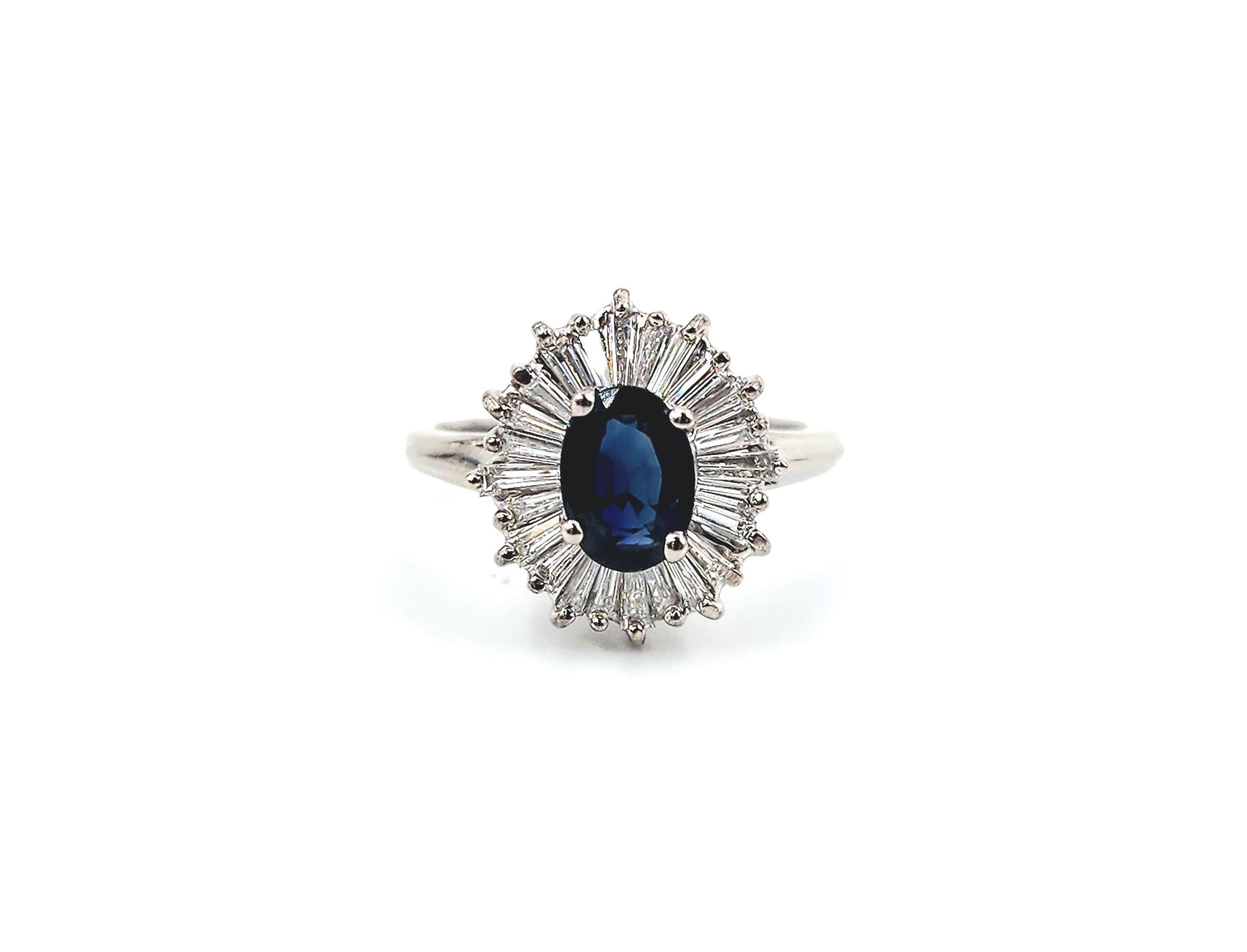 Anello con zaffiro naturale e diamante da 2.25 carati in vendita 2