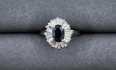 Anello con zaffiro naturale e diamante da 2.25 carati