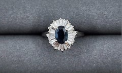 Anello con zaffiro naturale e diamante da 2.25 carati