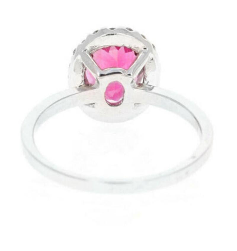 Bague en or massif 14 carats avec diamants et tourmaline naturelle de 2,25 carats, très belle apparence Neuf - En vente à Los Angeles, CA