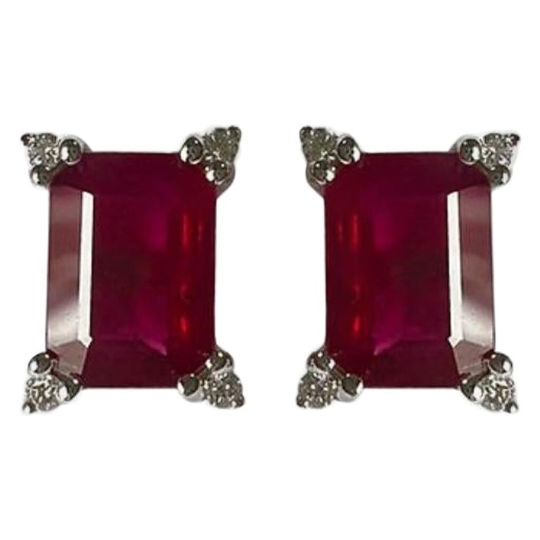 2.25 Ct Ruby EC Studs For Sale