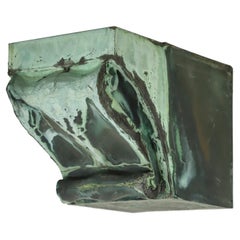 Used 22.5 in. Original Verdigris Copper Corbel NYC Building