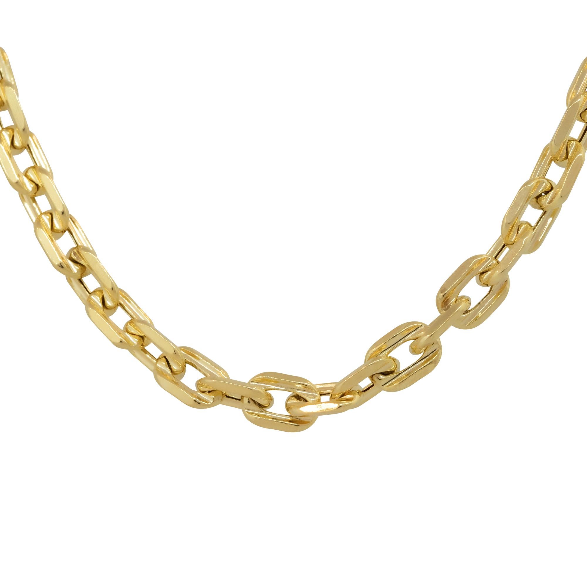 14k Yellow Gold 22.5″ Men's H-Link Chain

Material: 14k Yellow Gold
Measurements: Necklace Measures 22.5″ in Length and 6.2mm in Thickness
Fastening: Spring Ring Clasp
Item Weight: 19.8g (12.7dwt)
Additional Details: This item comes with a
