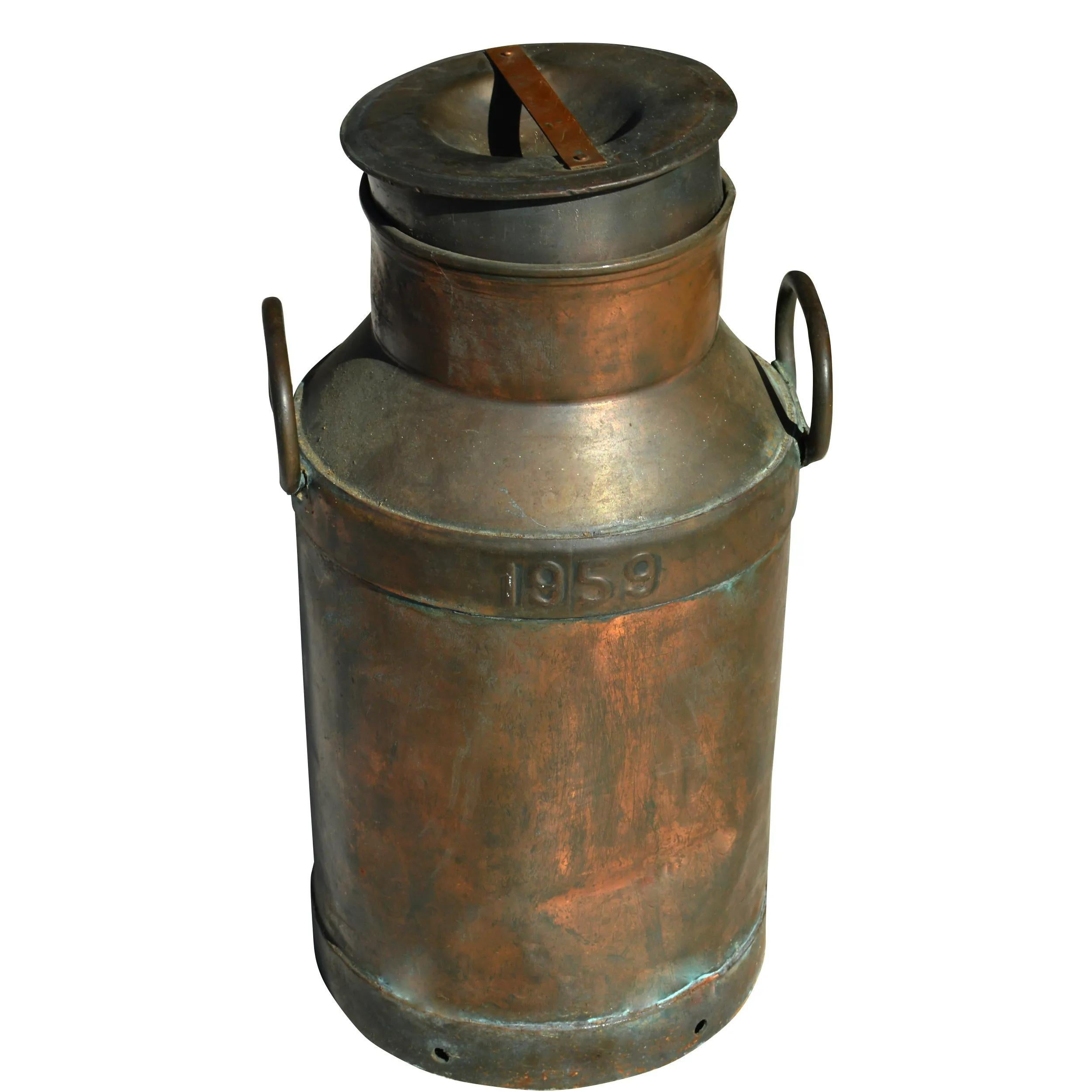 antique brass container