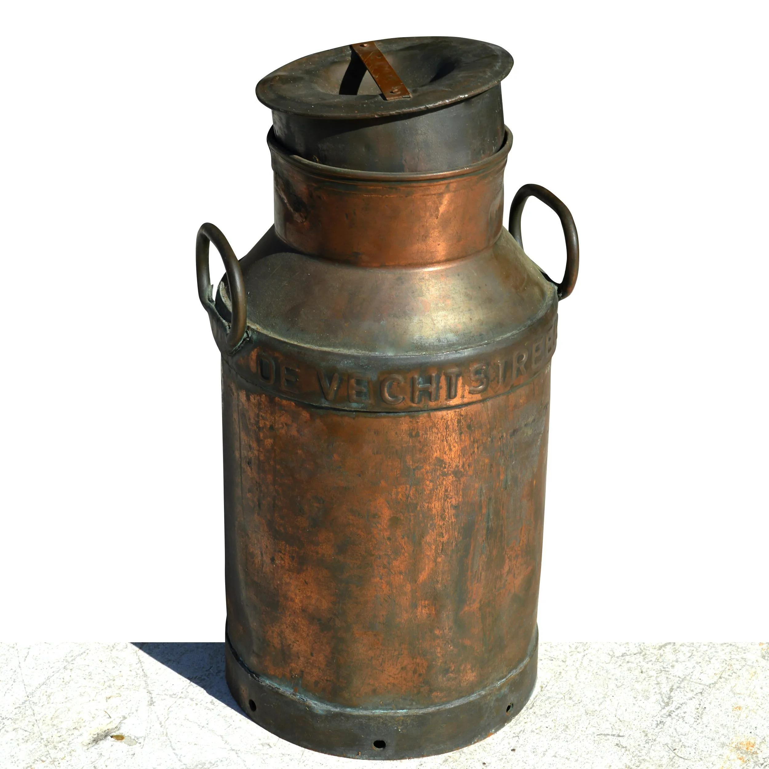 Dutch Vintage 1959 Brass Container from the Netherlands For Sale