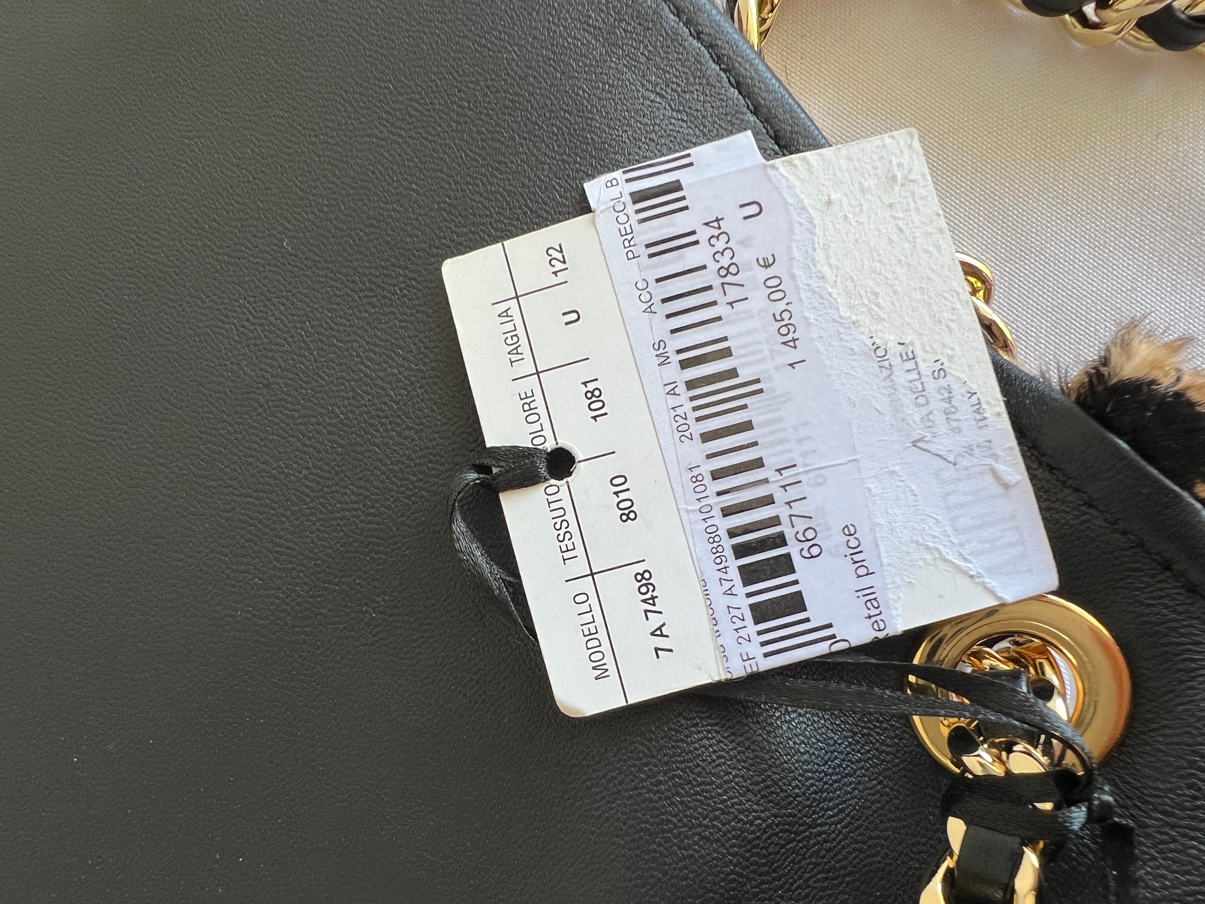 $2255 AW21 Moschino Couture Jeremy Scott Nude Biker Jacket Leopard Shoulder Bag 3