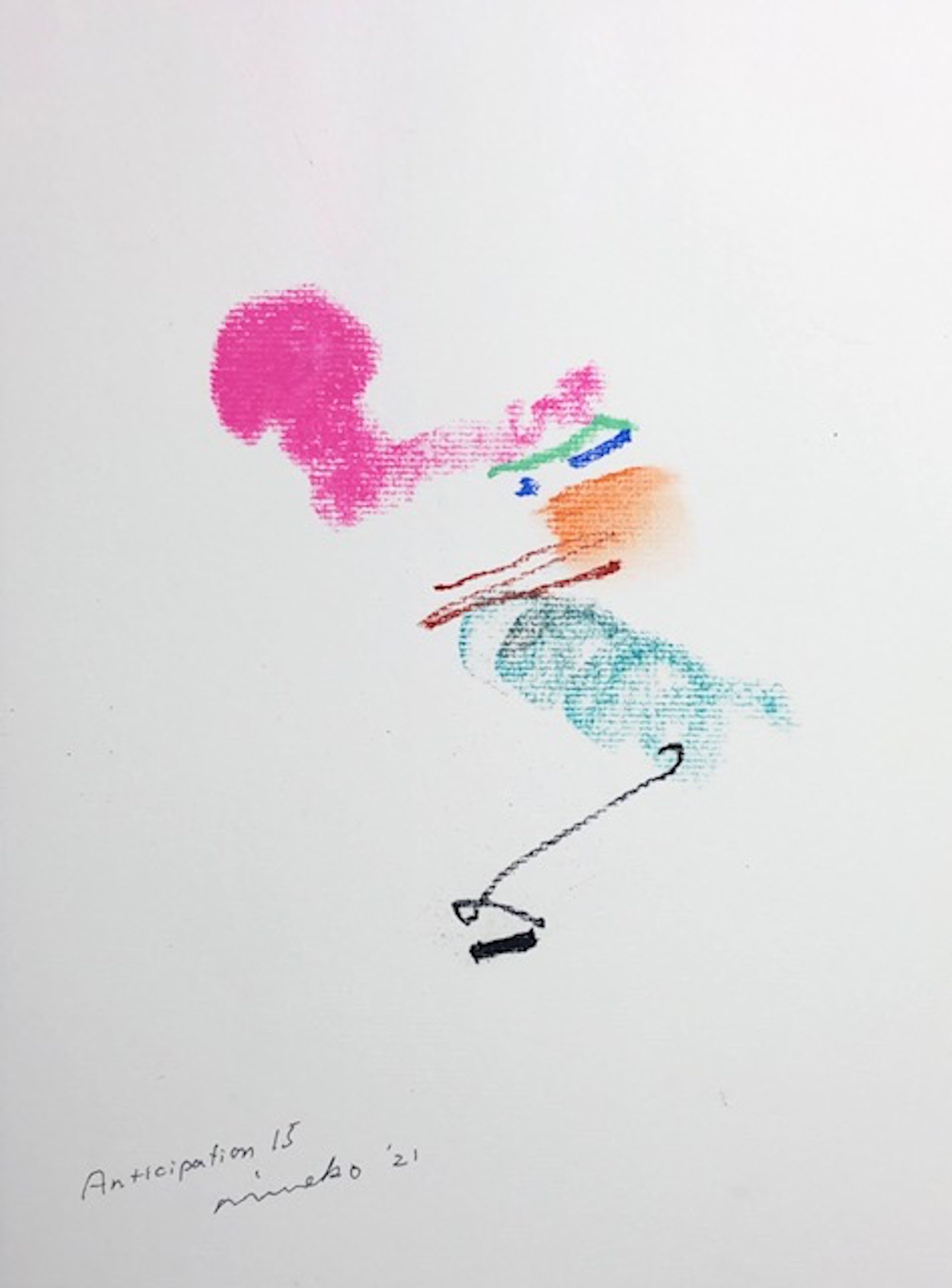 Anticipation 15, Drawing, Pastels on Paper - Art by Mineko Yoshida