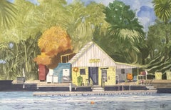 Crab Shack, Ozona, Fl., Painting, Watercolor on Paper