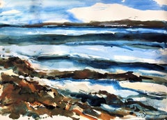 Coast of Main, Painting, Watercolor on Watercolor Paper