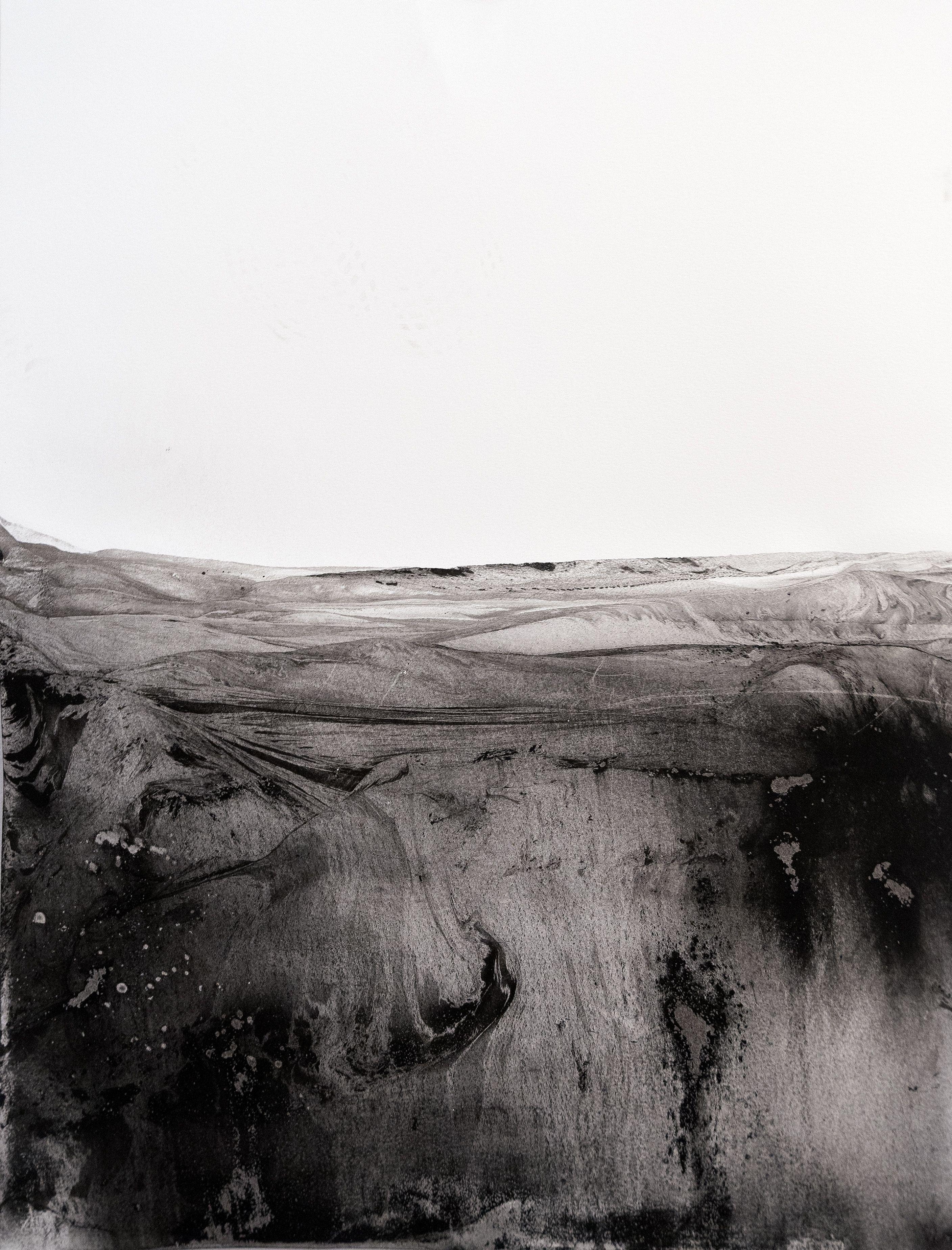 Marilina Marchica Abstract Drawing - landscape, Drawing, Charcoal on Paper