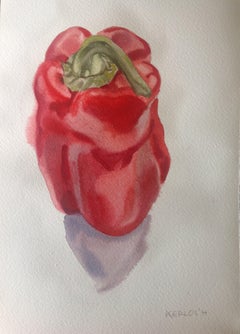 Red Pepper #1 2022, Painting, Watercolor on Watercolor Paper