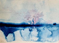 Thunderstorm (Gewitter ber dem Bodden), Gemälde, Aquarell auf Papier