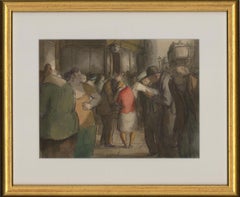 Harold Hope Read (1881-1959) - Aquarelle encadrée, scène de rue quotidienne