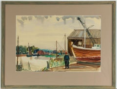 Jean Dryden Alexander (1911-1994) - Signé à la gouache, Harbourside