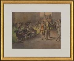 Harold Hope Read (1881-1959) - Signed 1925 Watercolour, Strolling Through a Park