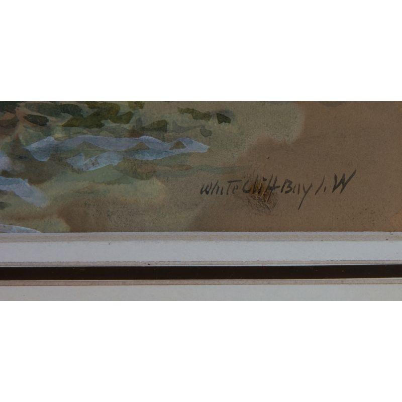 James Vivien de Fleury (1847-1902) - 1900 Watercolour, Whitecliff Bay, IOW For Sale 2