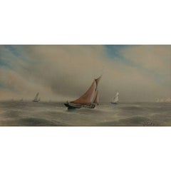 Garman Morris (act.1900-1930) - Early 20th Century Watercolour, Stormy Seas