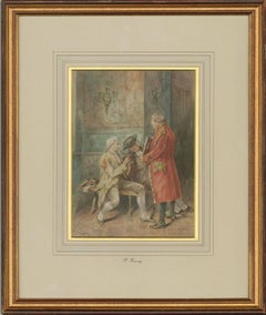 P. Ficuzeny - Framed & Signed Late 19th Century Watercolour, The Musicians