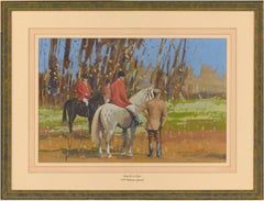 William Norman Gaunt (1918-2001) - Signed and Framed Gouache, Hunting Party