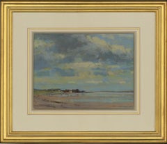 James Longueville PS, RBSA - 20th Century Pastel, Low Tide, The Dee Estuary