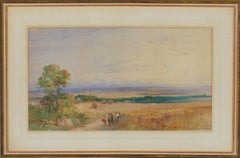 James Vivien de Fleury (1847-1902) – gerahmtes Aquarell, Rückkehr aus den Feldern