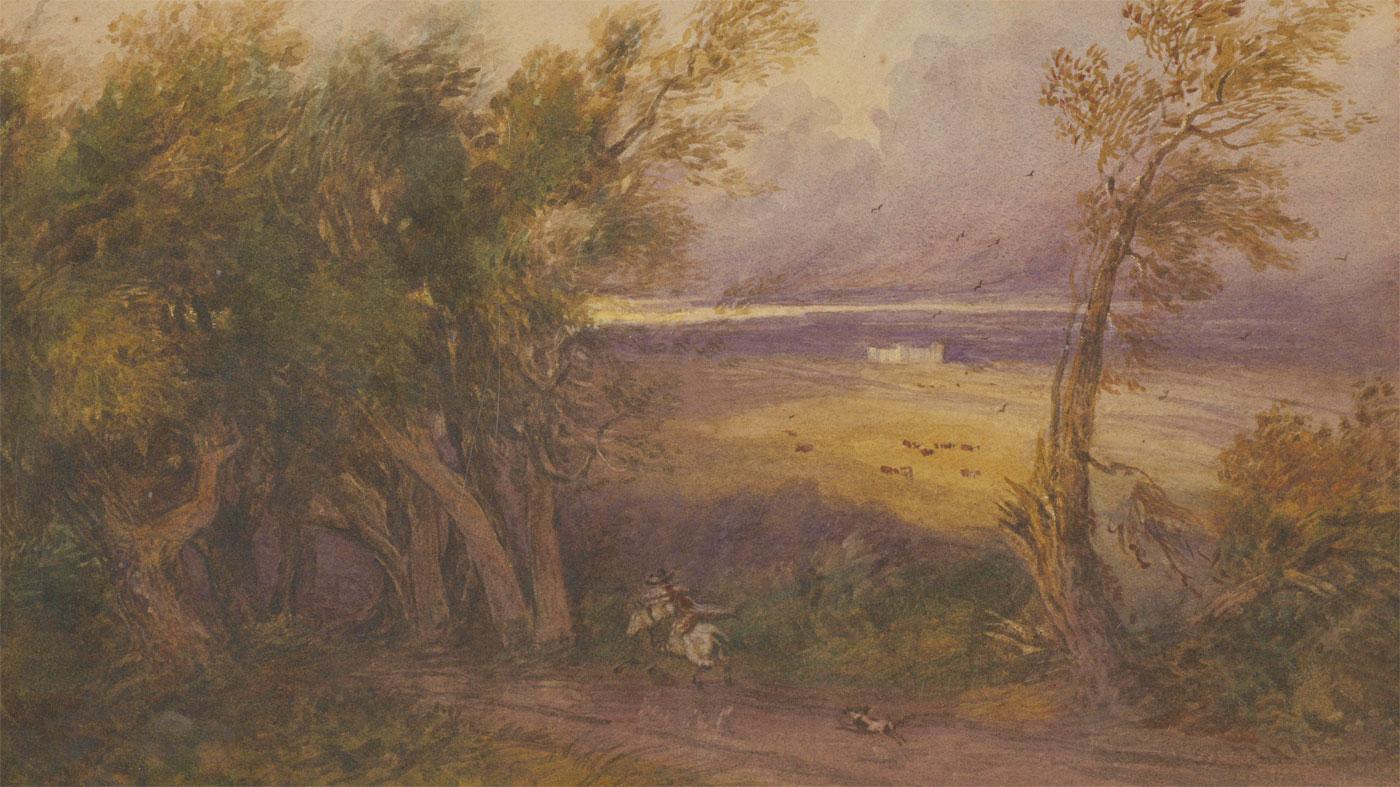 David Cox Jnr. ARWS (1809-1885) - Signed Watercolour, Into the Forest 1