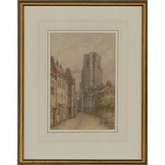 Charles Edward Hern (1848-1894) - 1885 Watercolour, Church Lane, Gorleston