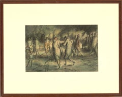 Harold Hope Read (1881-1959) - Framed Watercolour, Figures in an English Park