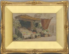 Vintage Herbert George (fl.1906-1939) - Early 20th Century Watercolour, The Market Stall