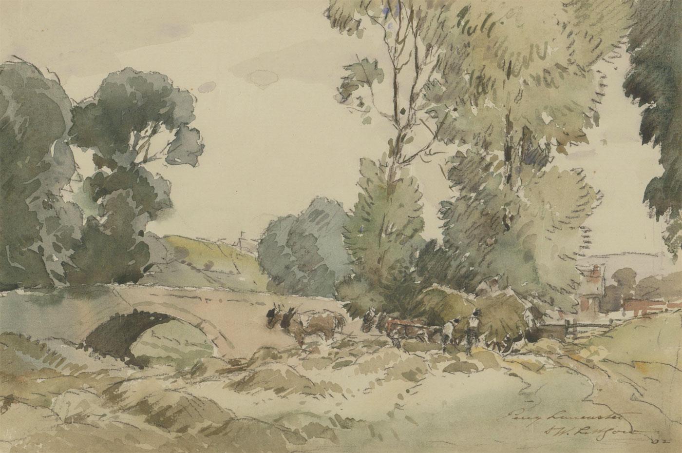 Percy Lancaster RBA RI (1878-1950) - 1902 Watercolour, Grazing Livestock For Sale 1