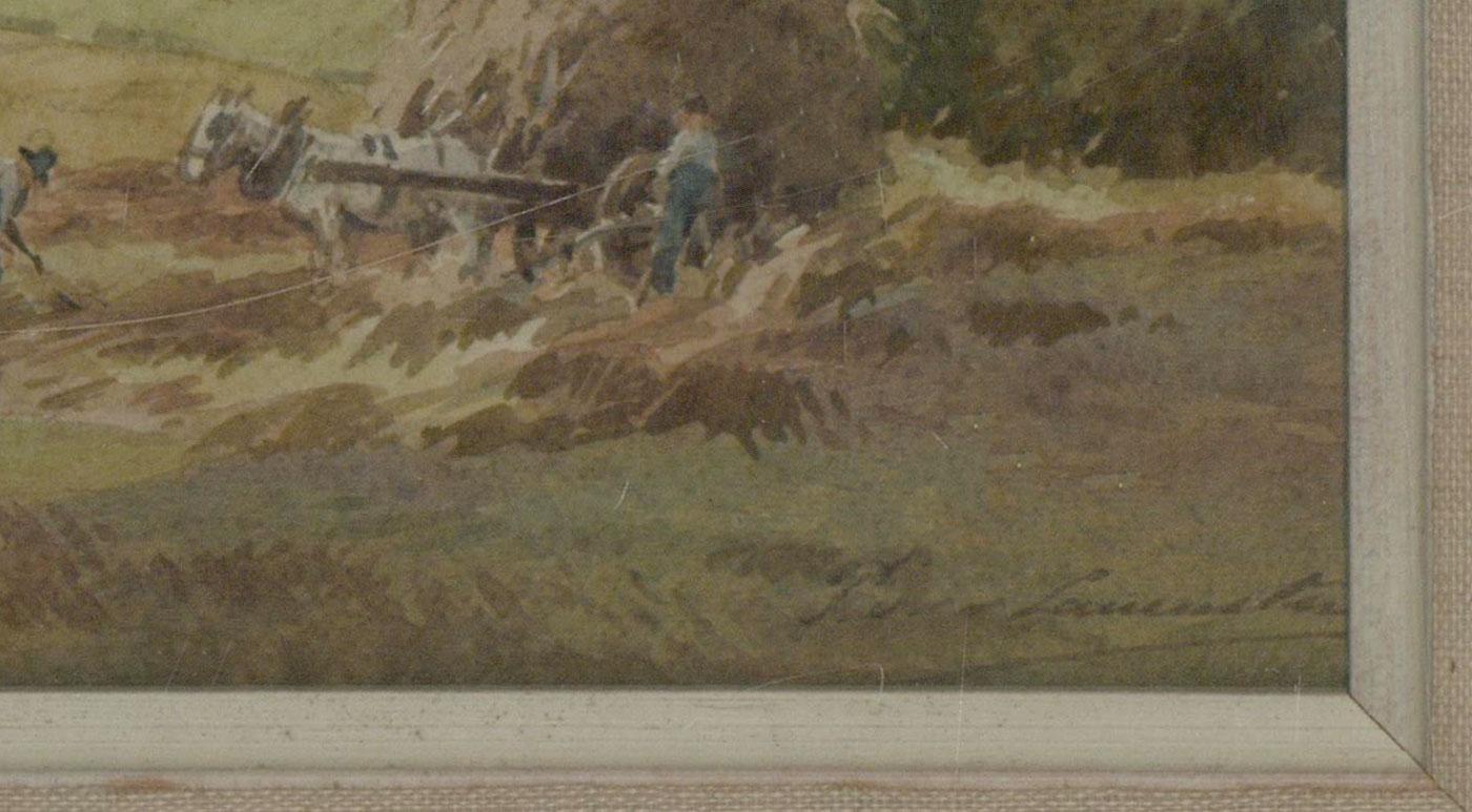 Percy Lancaster RBA RI (1878-1950) - Aquarell, Haymaking im Angebot 3