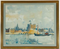 Jean Dryden Alexander (1911-1994) – signiertes Aquarell, Schloss Rochester